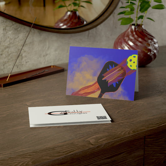 'Hard Drive' – Pickleball Greeting Cards – 1/30/50 Pack – Artist-Made by Stephen Douglas