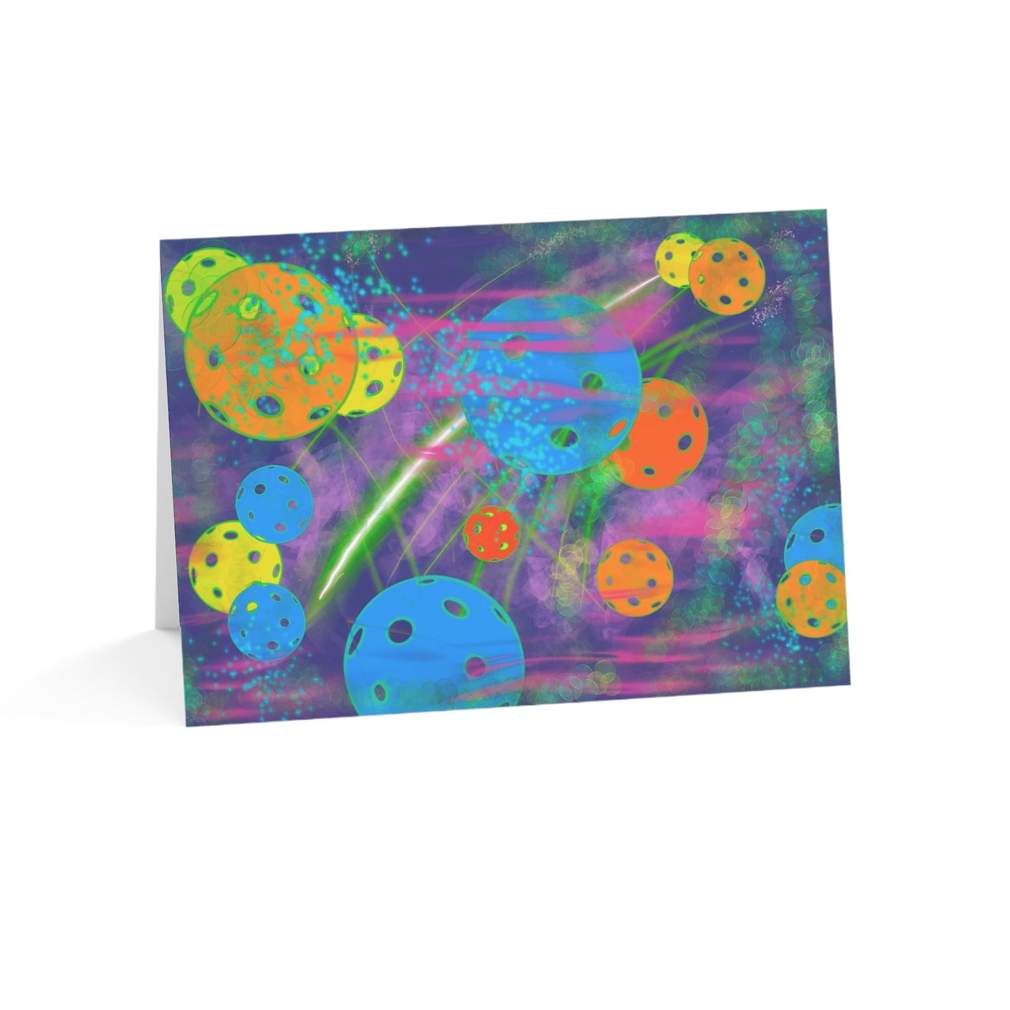 'Pickleball Galaxy' – Pickleball Greeting Cards – 1/30/50 Pack – Artist-Made by Stephen Douglas