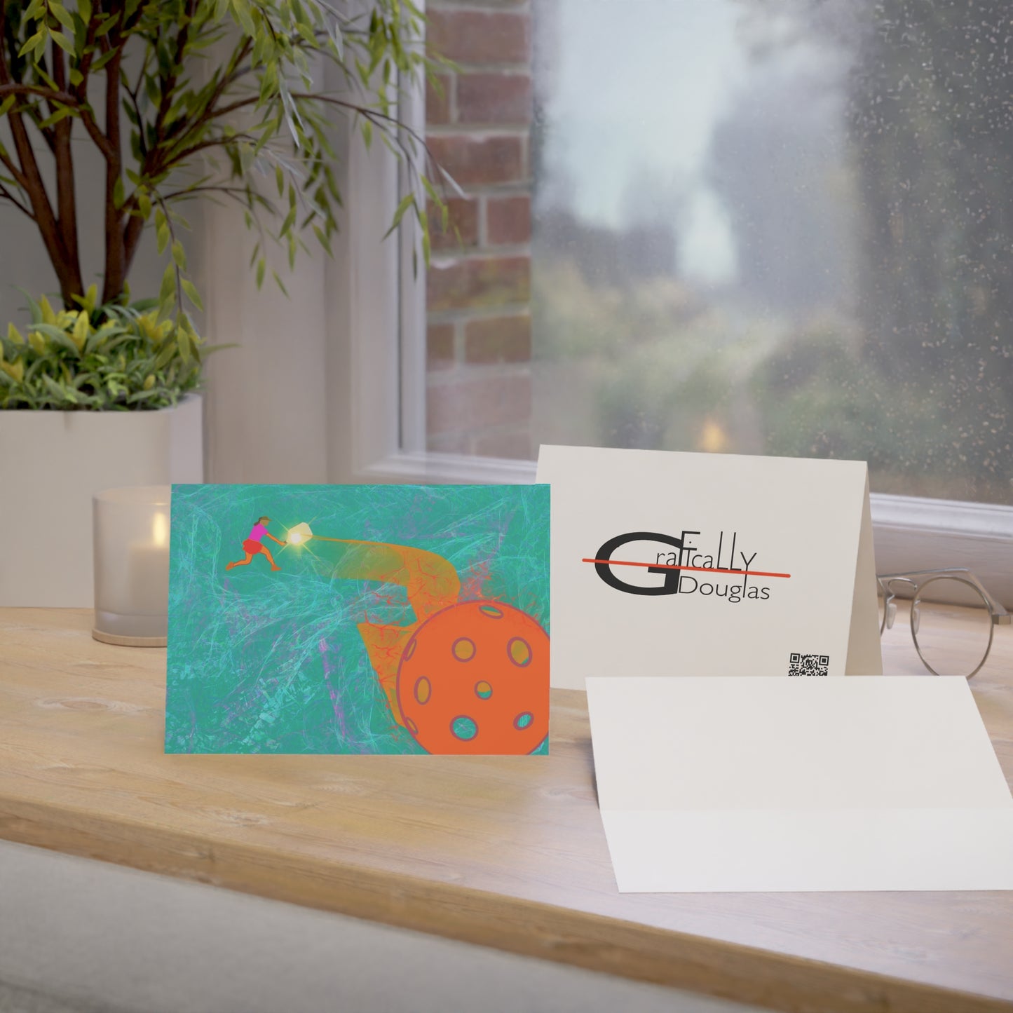 'Smash' – Pickleball Greeting Cards – 1/30/50 Pack – Artist-Made by Stephen Douglas