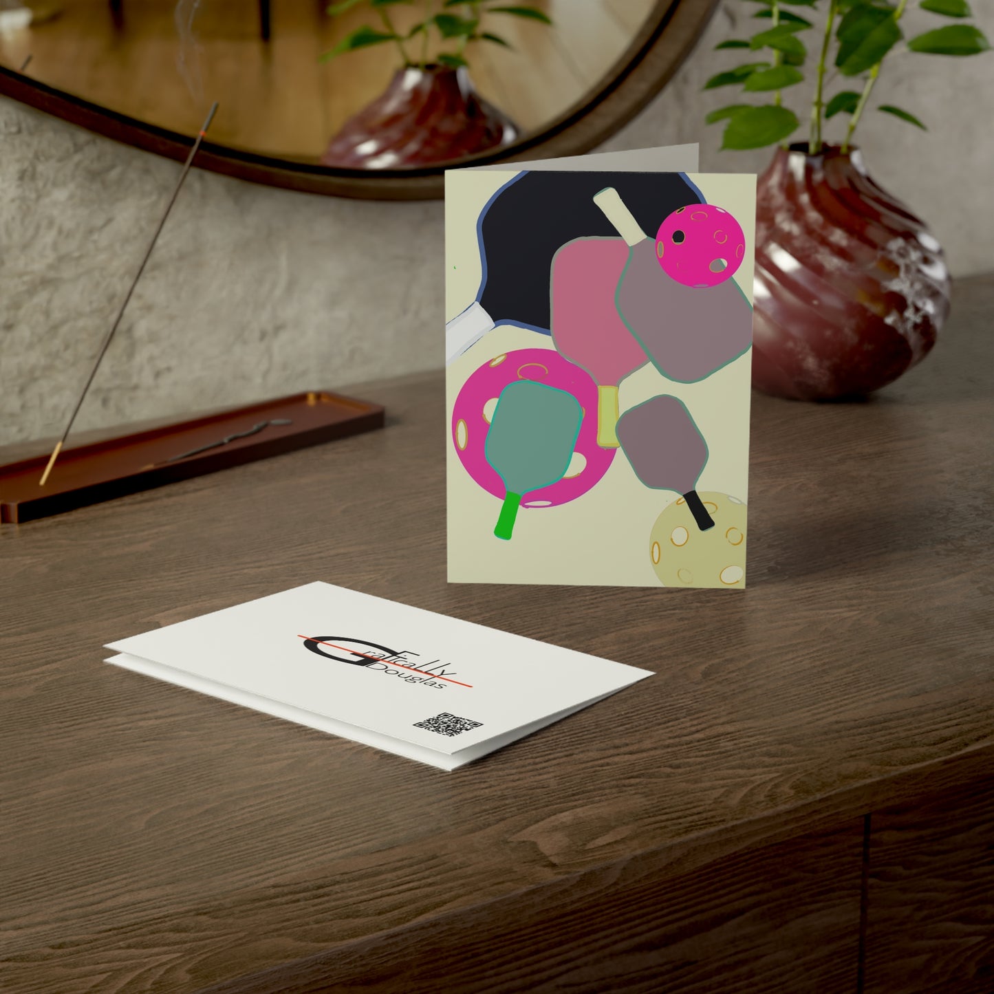 'Paddles Up' – Pickleball Greeting Cards – 1/30/50 Pack – Artist-Made by Stephen Douglas