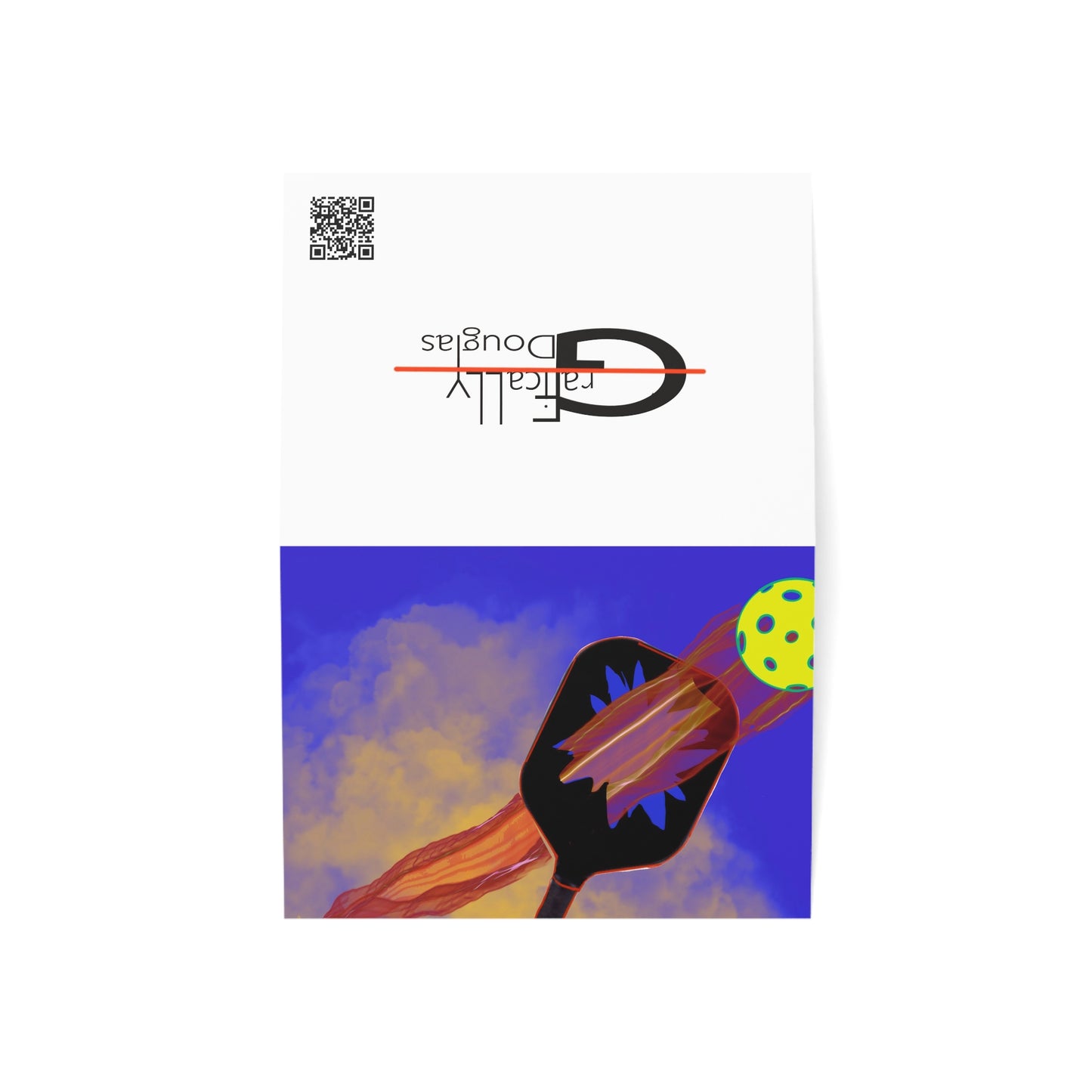 'Hard Drive' – Pickleball Greeting Cards – 1/30/50 Pack – Artist-Made by Stephen Douglas