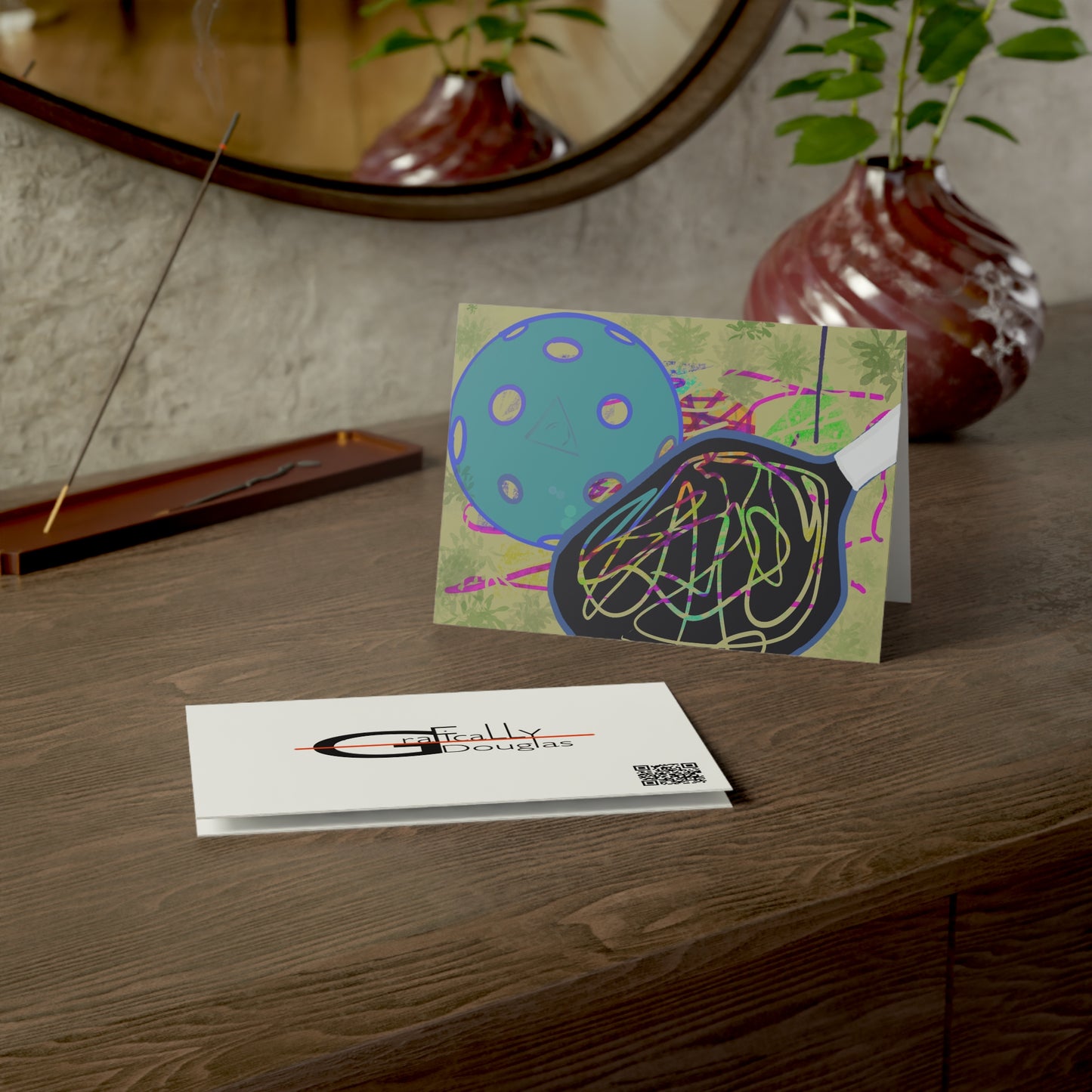 'Top Gear' – Pickleball Greeting Cards – 1/30/50 Pack – Artist-Made by Stephen Douglas