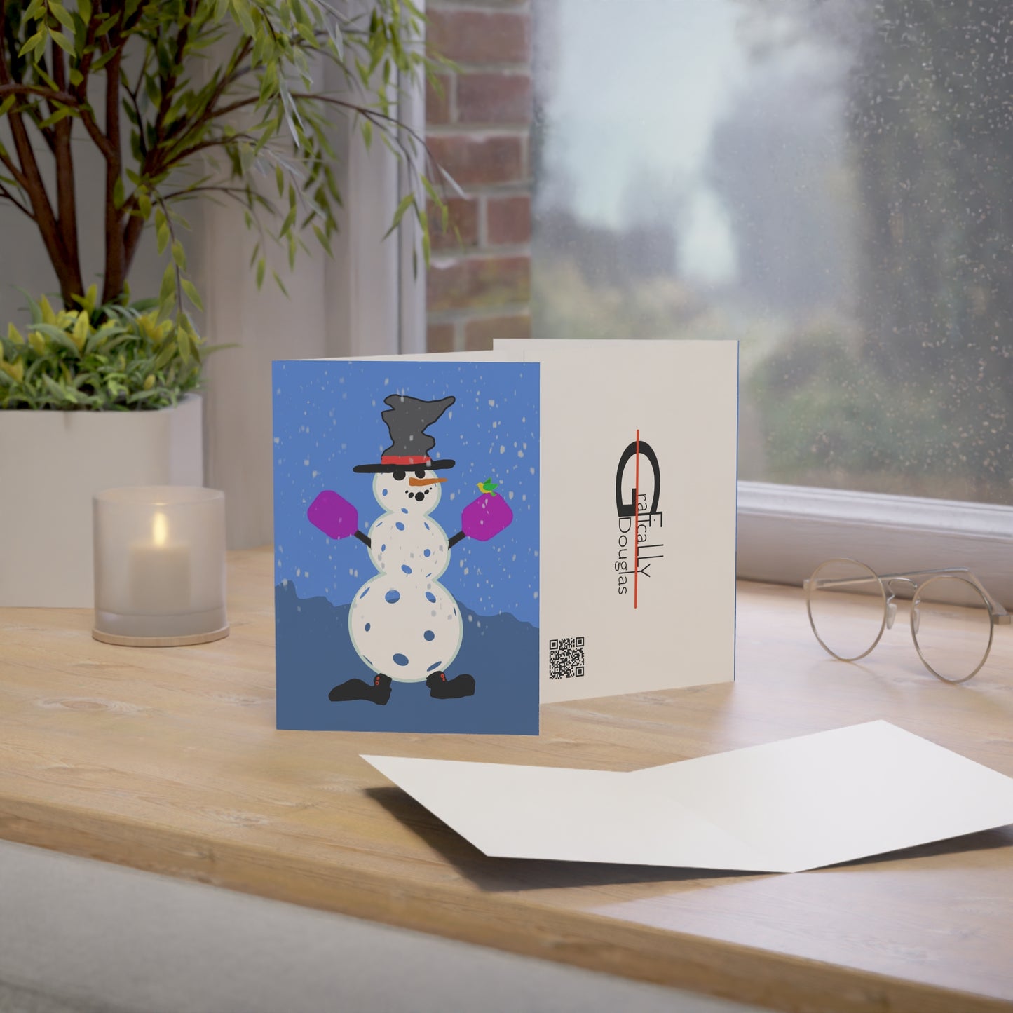'Pickle Man' – Pickleball Greeting Cards – 1/30/50 Pack – Artist-Made by Stephen Douglas