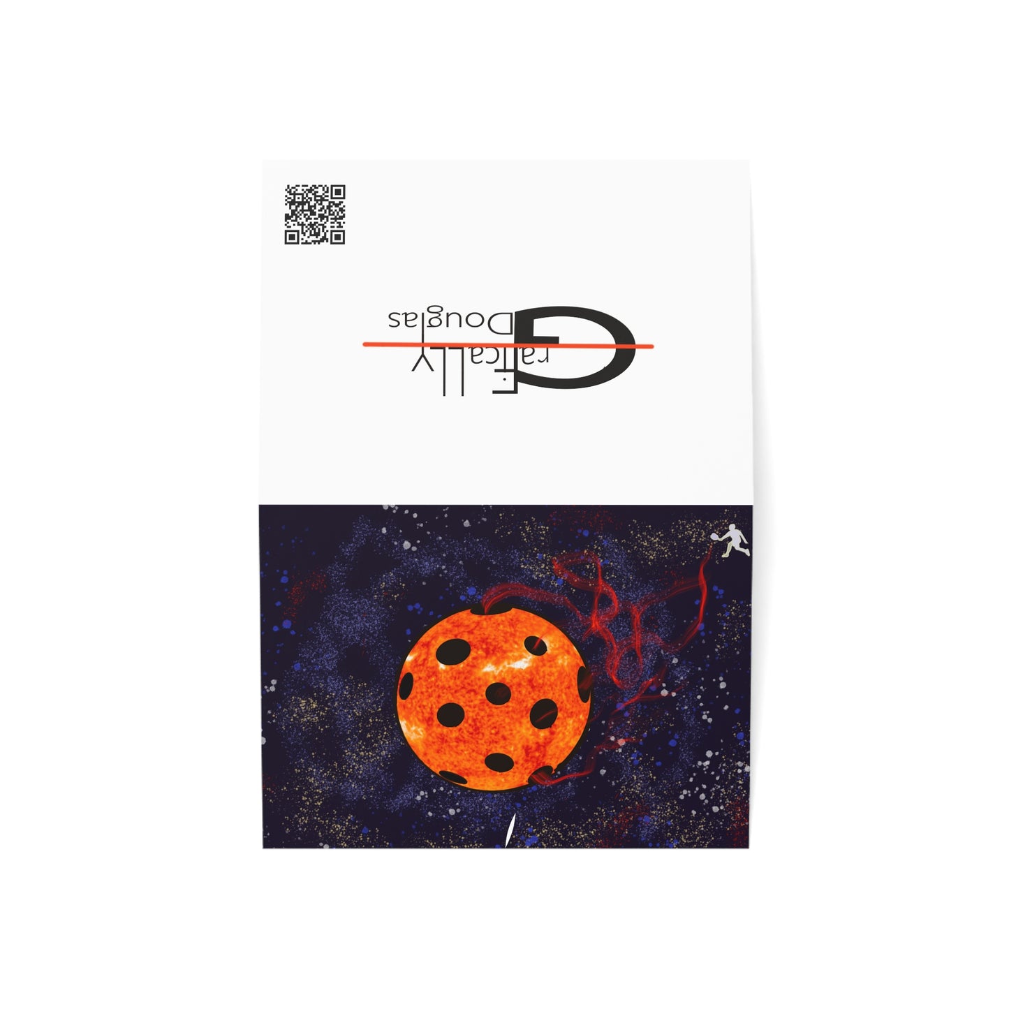 'Fire Ball' – Pickleball Greeting Cards – 1/30/50 Pack – Artist-Made by Stephen Douglas