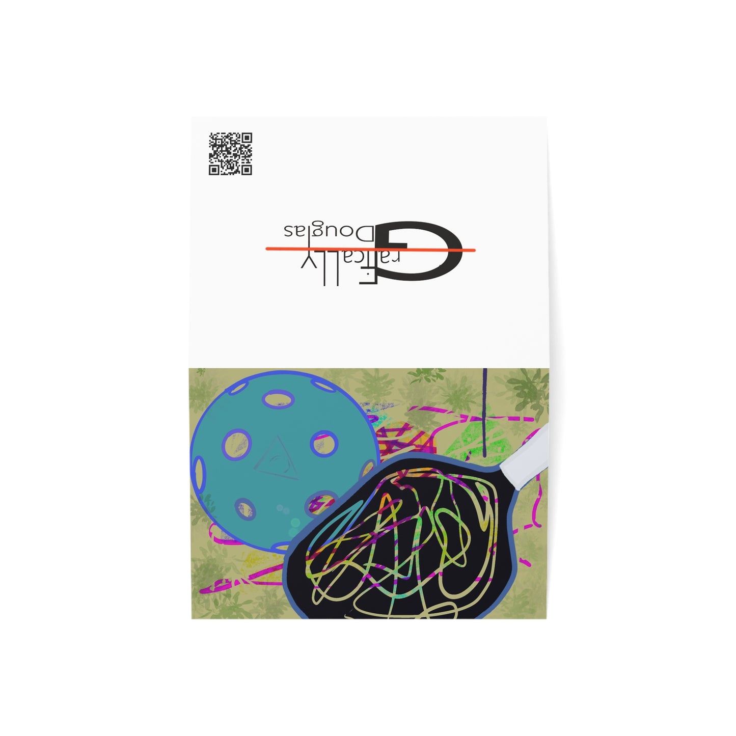 'Top Gear' – Pickleball Greeting Cards – 1/30/50 Pack – Artist-Made by Stephen Douglas