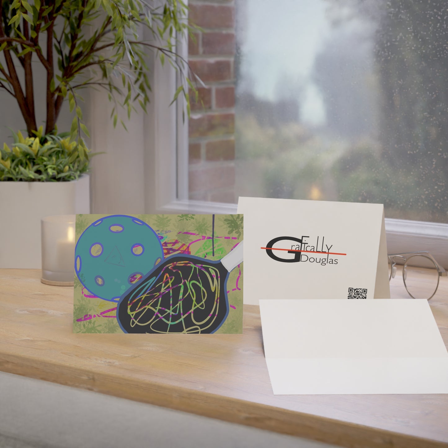 'Top Gear' – Pickleball Greeting Cards – 1/30/50 Pack – Artist-Made by Stephen Douglas