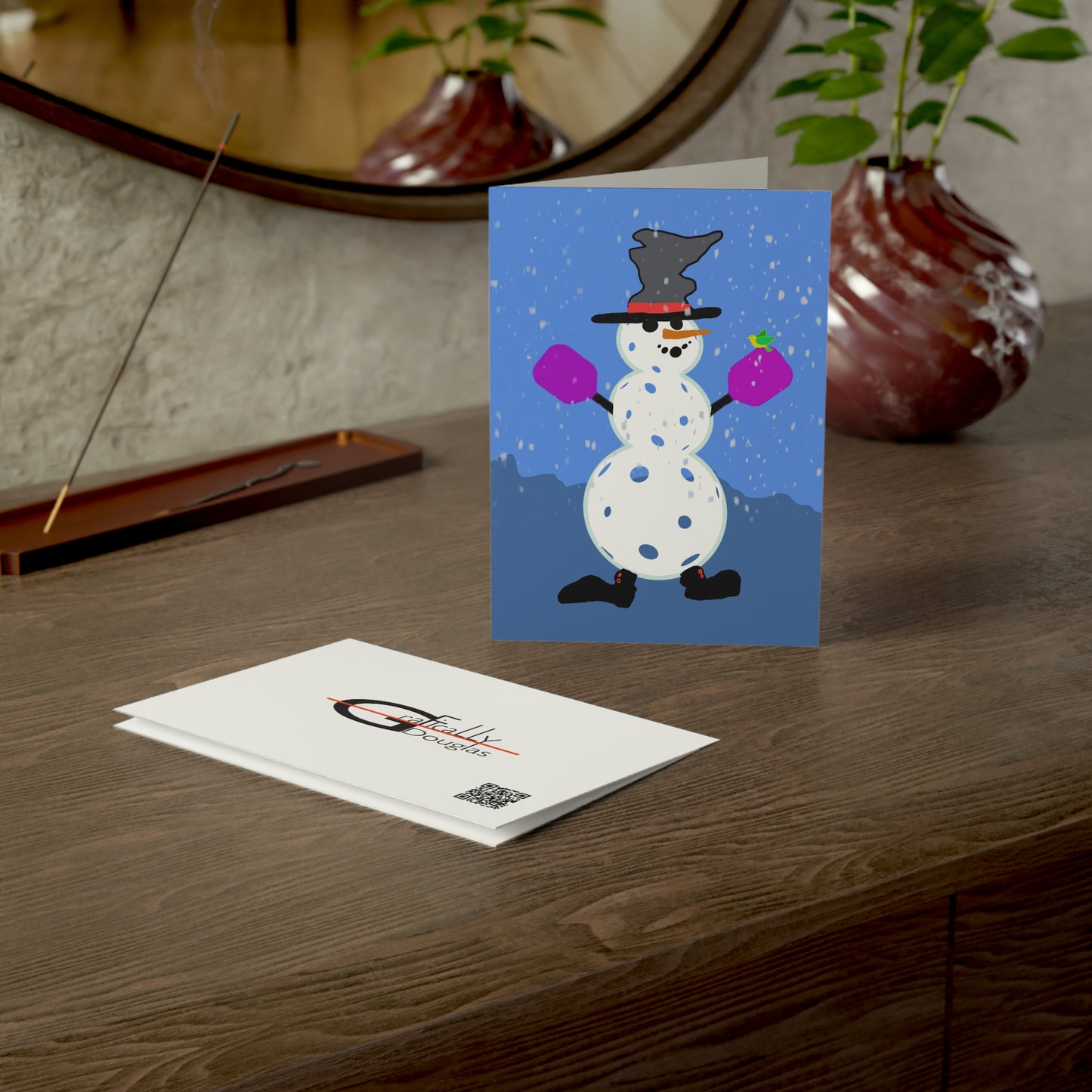'Pickle Man' – Pickleball Greeting Cards – 1/30/50 Pack – Artist-Made by Stephen Douglas