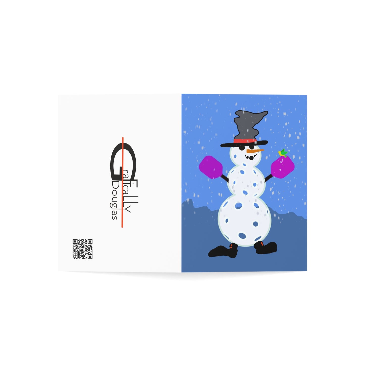 'Pickle Man' – Pickleball Greeting Cards – 1/30/50 Pack – Artist-Made by Stephen Douglas