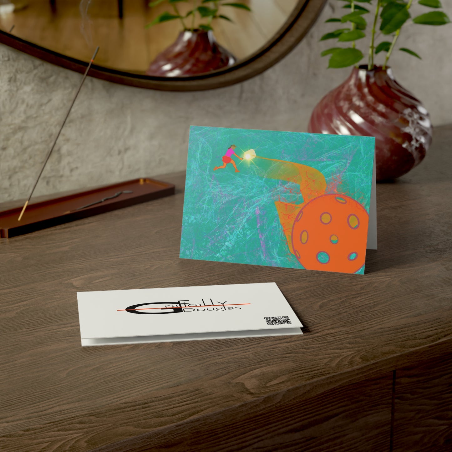'Smash' – Pickleball Greeting Cards – 1/30/50 Pack – Artist-Made by Stephen Douglas