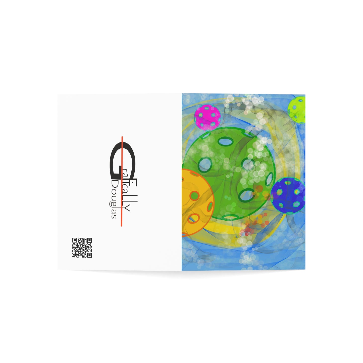 'Pickleball Cluster' – Pickleball Greeting Cards – 1/30/50 Pack – Artist-Made by Stephen Douglas