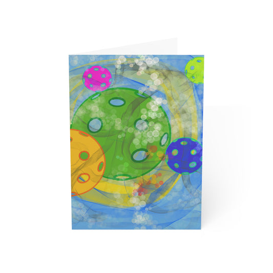 'Pickleball Cluster' – Pickleball Greeting Cards – 1/30/50 Pack – Artist-Made by Stephen Douglas