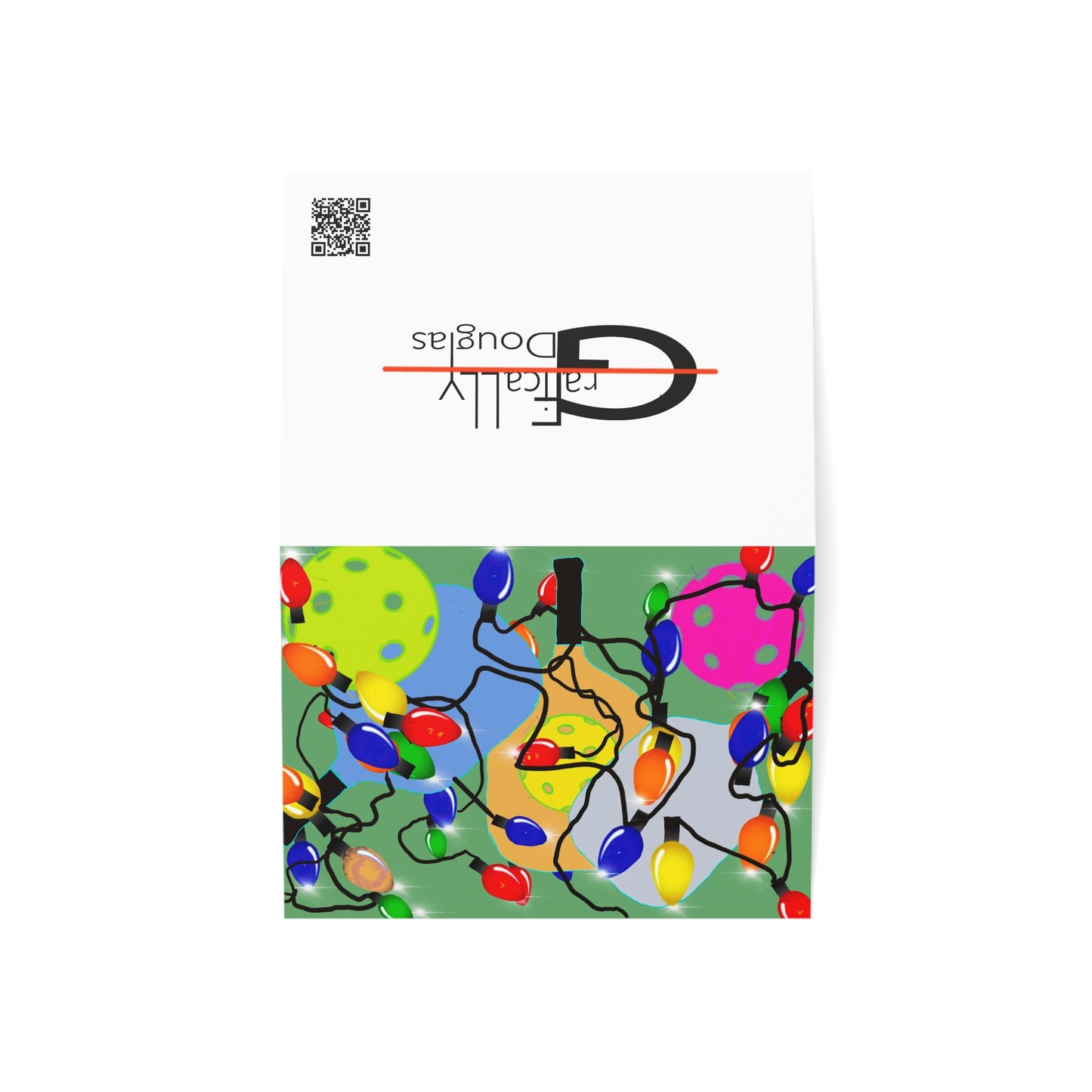 'Pickle Lights' – Pickleball Greeting Cards – 1/30/50 Pack – Artist-Made by Stephen Douglas