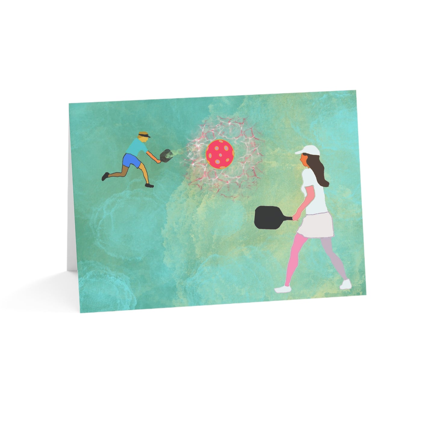 'Hot Pink' – Pickleball Greeting Cards – 1/30/50 Pack – Artist-Made by Stephen Douglas