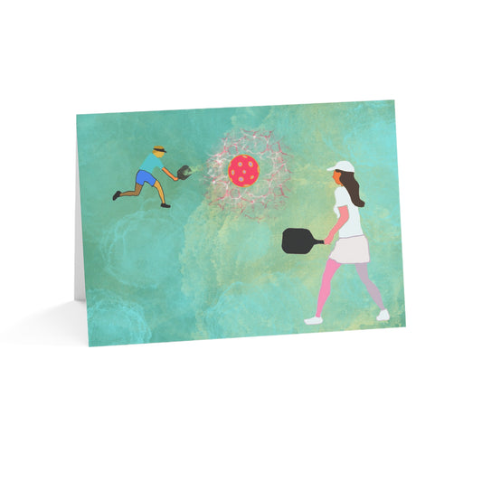 'Hot Pink' – Pickleball Greeting Cards – 1/30/50 Pack – Artist-Made by Stephen Douglas