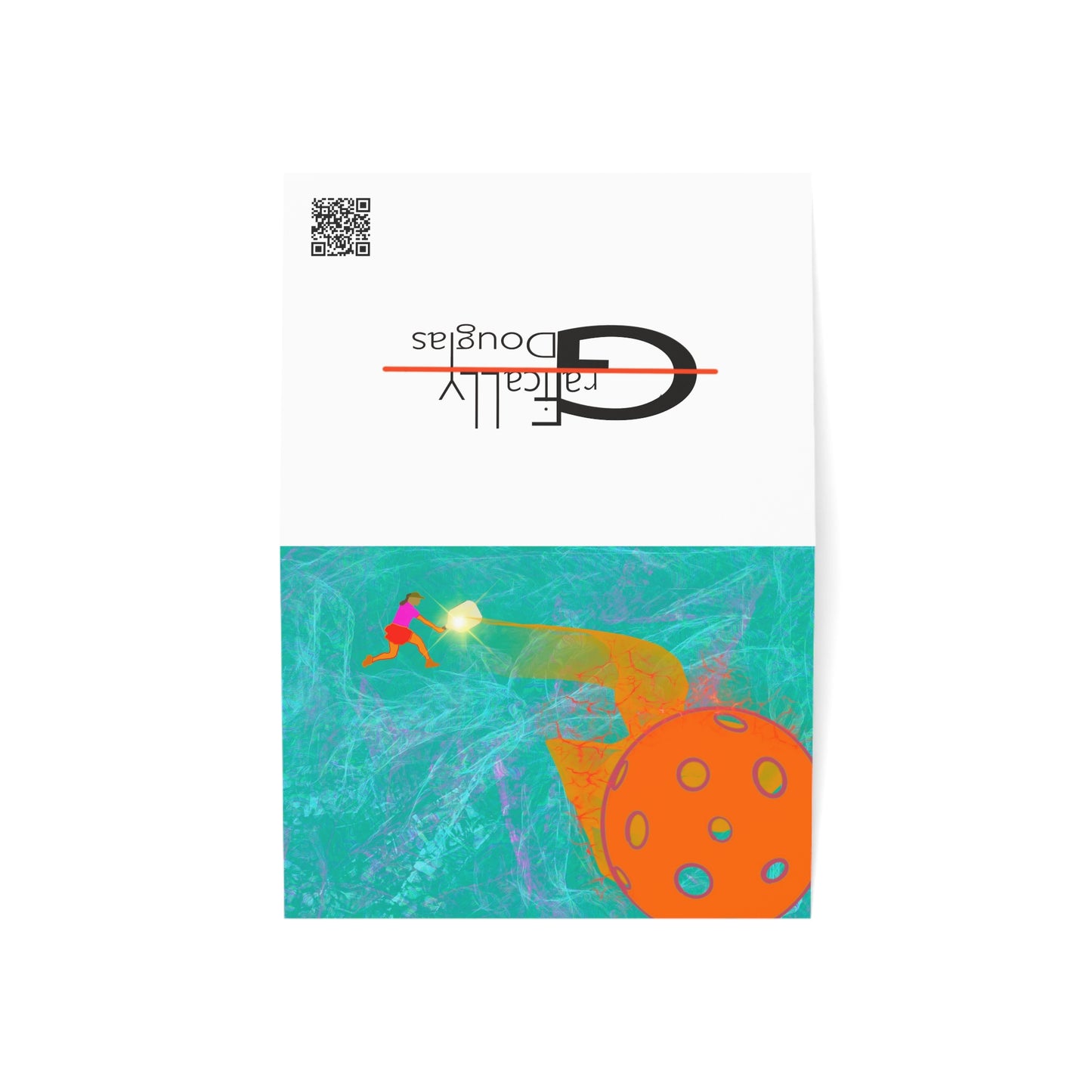 'Smash' – Pickleball Greeting Cards – 1/30/50 Pack – Artist-Made by Stephen Douglas