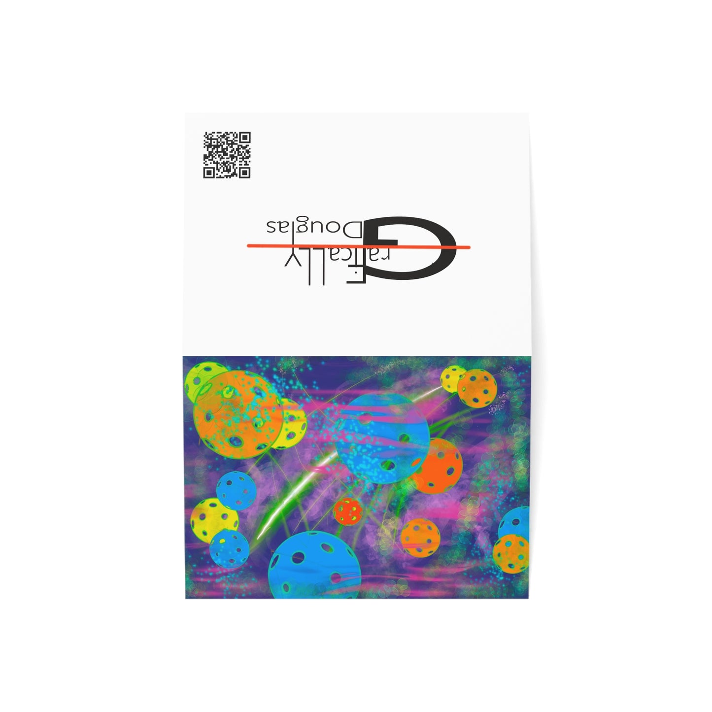 'Pickleball Galaxy' – Pickleball Greeting Cards – 1/30/50 Pack – Artist-Made by Stephen Douglas